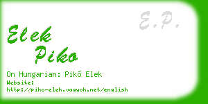 elek piko business card